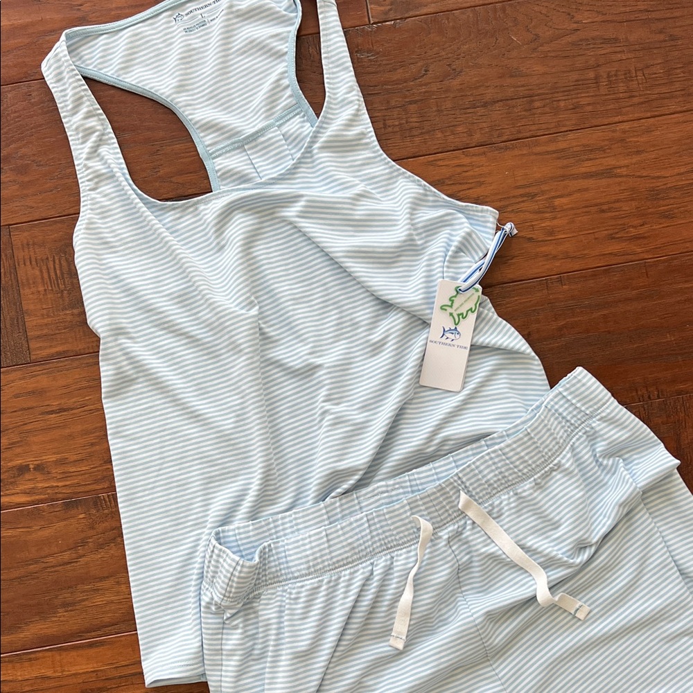 Southern Tide Striped Blue Sleepwear Set - size L